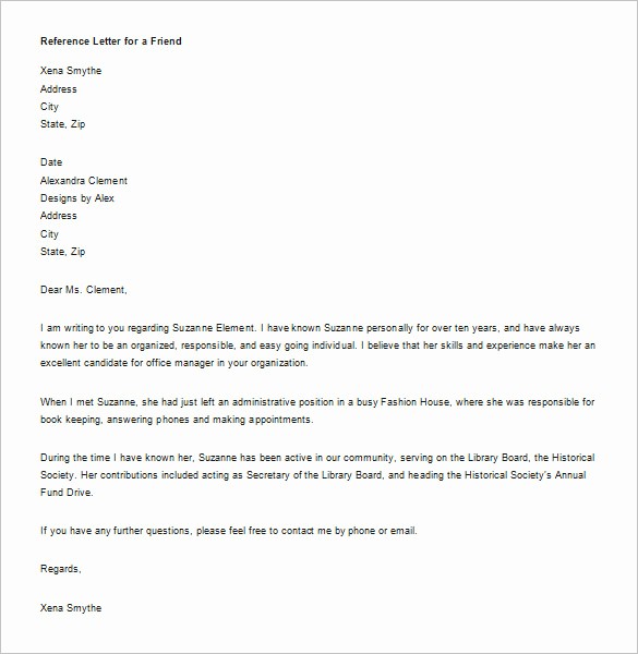 Referral Letter Sample for Employment Luxury 6 Job Re Mendation Letters Free Sample Example