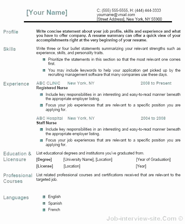 Registered Nurse Resume Template Word New Nursing Resume Samples Template Nurse Examples Sample