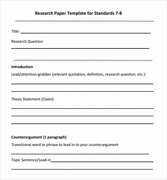Research Paper Outline Template Word Inspirational 10 Sample Research Paper Outline Templates to Download