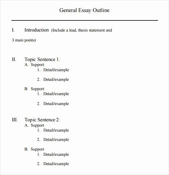 Research Paper Outline Template Word New 6 Sample Blank Outline Templates