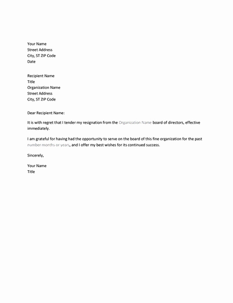 Resignation From Board Of Directors Best Of Letter Of Resignation From Board