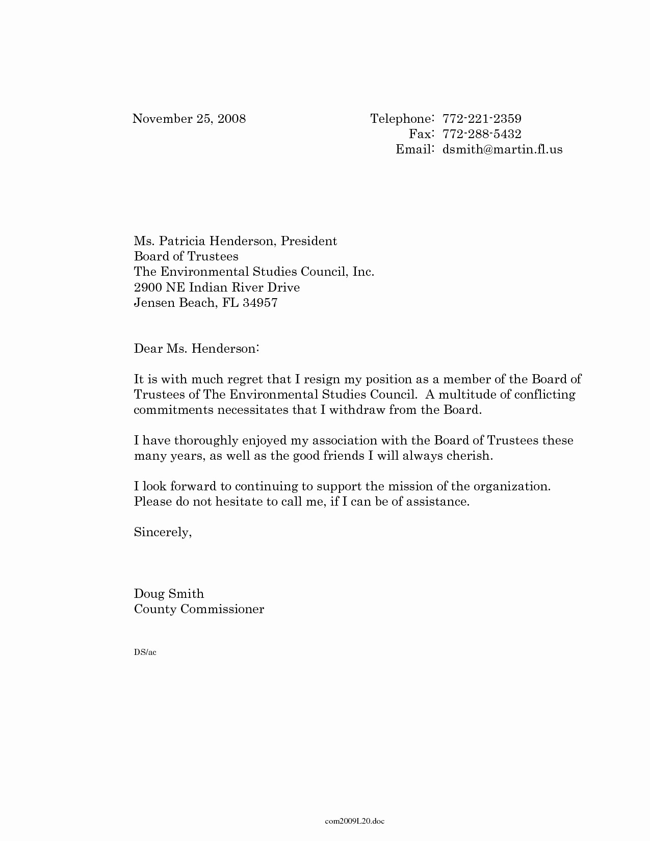 Resignation From Board Of Directors Elegant Board Member Removal Letter Template Examples