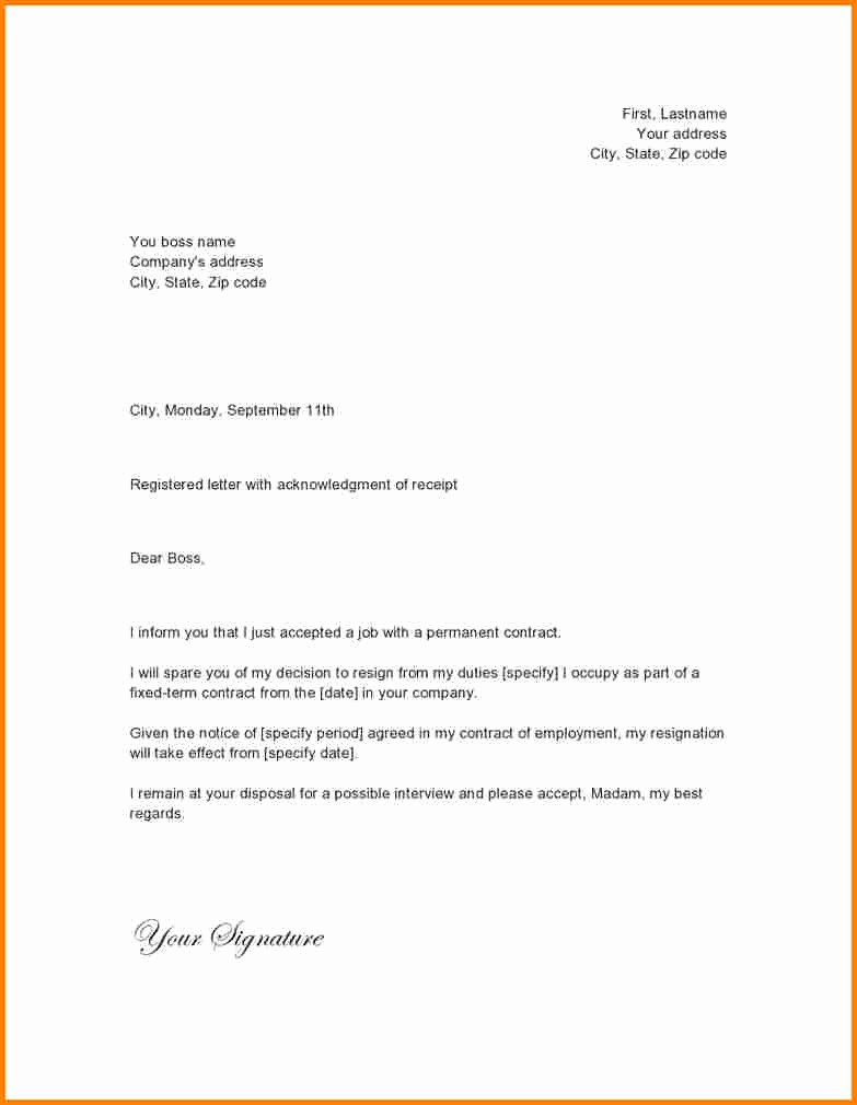 Resignation Letter Template Word Doc Beautiful 13 Resign Letter Template Word