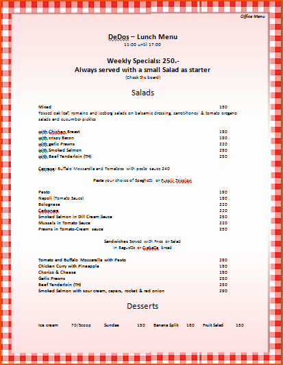 Restaurant Menu Template Microsoft Word Elegant 7 Menu Templates for Microsoft Word Bookletemplate