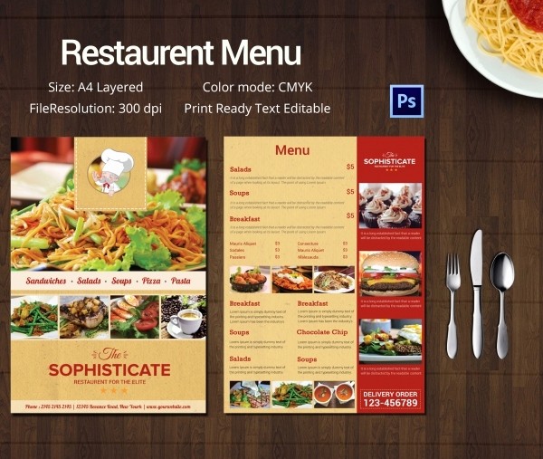 Restaurant Menu Templates Free Download Awesome Restaurant Menu Template 45 Free Psd Ai Vector Eps