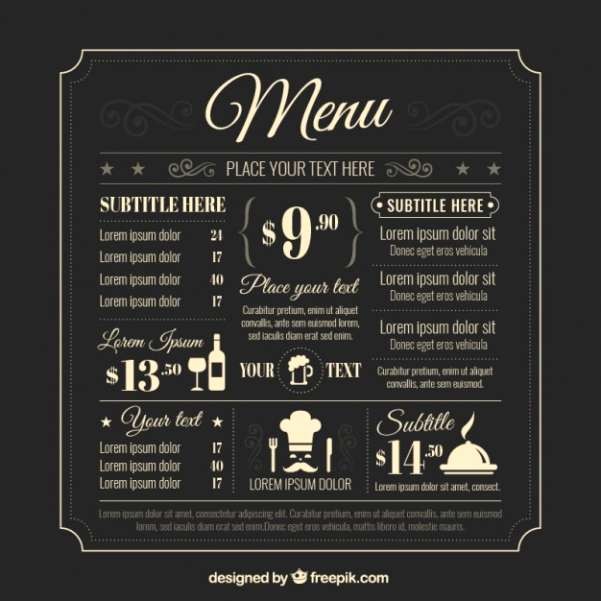 Restaurant Menu Templates Free Download Lovely 50 Free Food &amp; Restaurant Menu Templates Xdesigns
