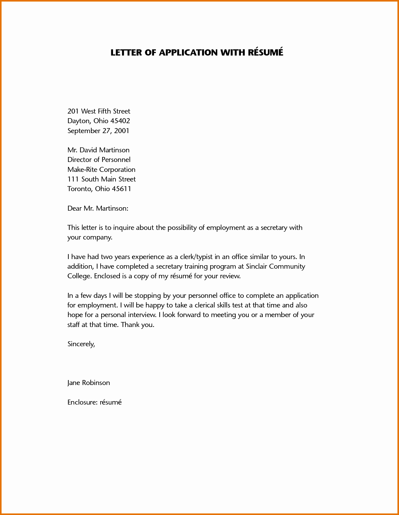 Resume and Cover Letter format Awesome Sample Of Application Letter and Resumereference Letters