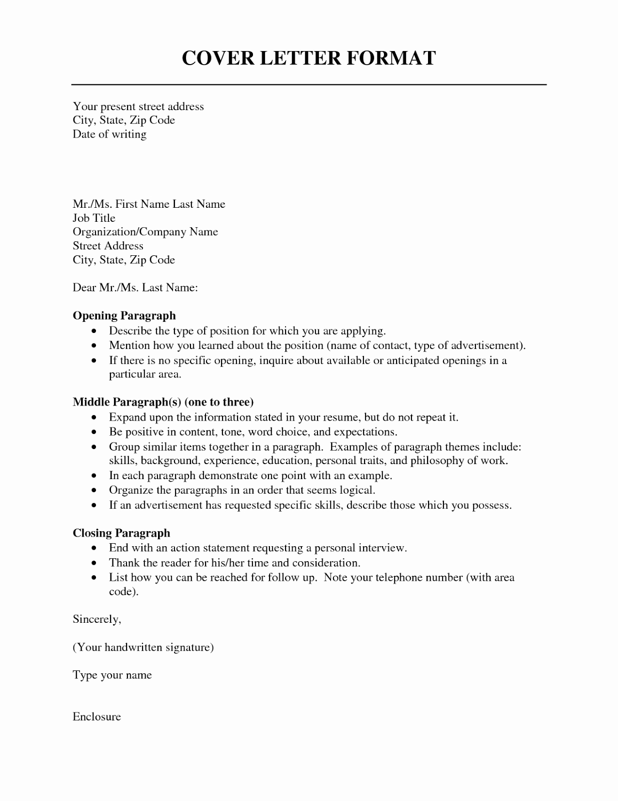 Resume and Cover Letter formats Lovely Cover Letter format Resume Cv Example Template