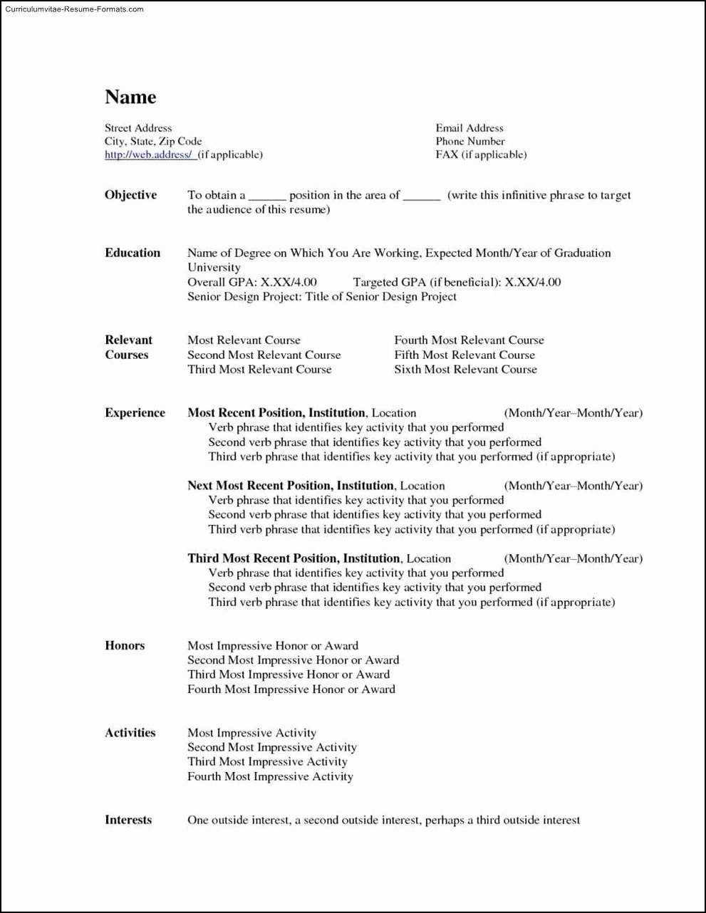 Resume Examples In Word format Unique Free Microsoft Word Resume Template Free Samples