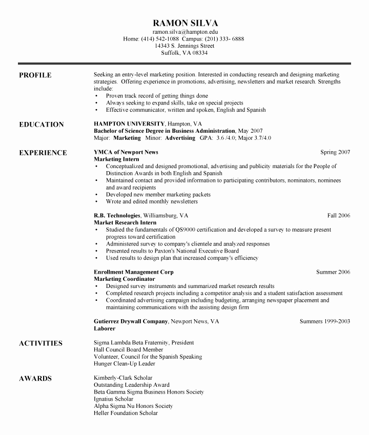 Resume for Entry Level Position Beautiful International Business Entry International Business Jobs