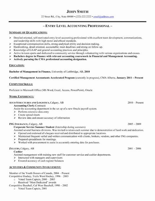 Resume for Entry Level Position Elegant Here to Download This Accountant Resume Template