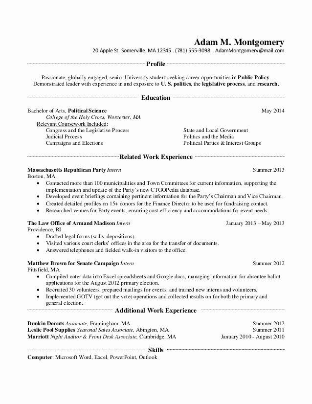 Resume for New College Graduate Awesome Recent College Graduate Resume Sample Best Resume Collection