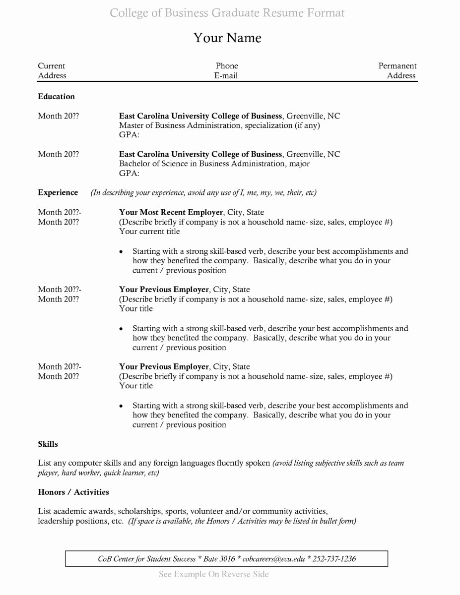 Resume for New College Graduate Inspirational New College Graduate Resume Sample – Perfect Resume format