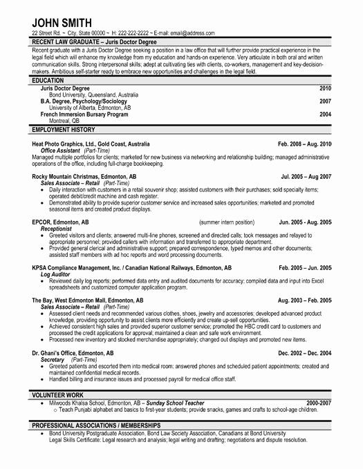 Resume for Recent College Grad Fresh A Resume Template for A Recent Graduate You Can
