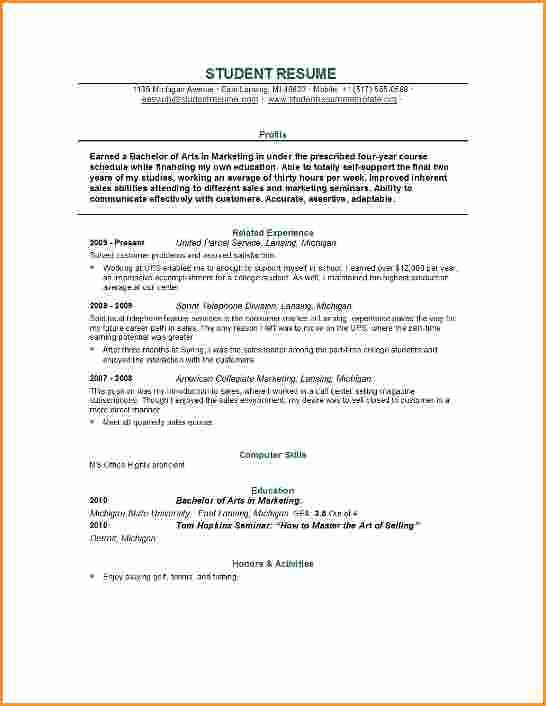 Resume for Recent College Grads Luxury 13 Good Resume for College Student
