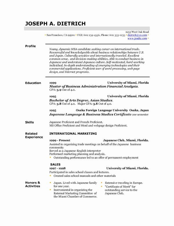 Resume format 2015 Free Download New 85 Free Resume Templates