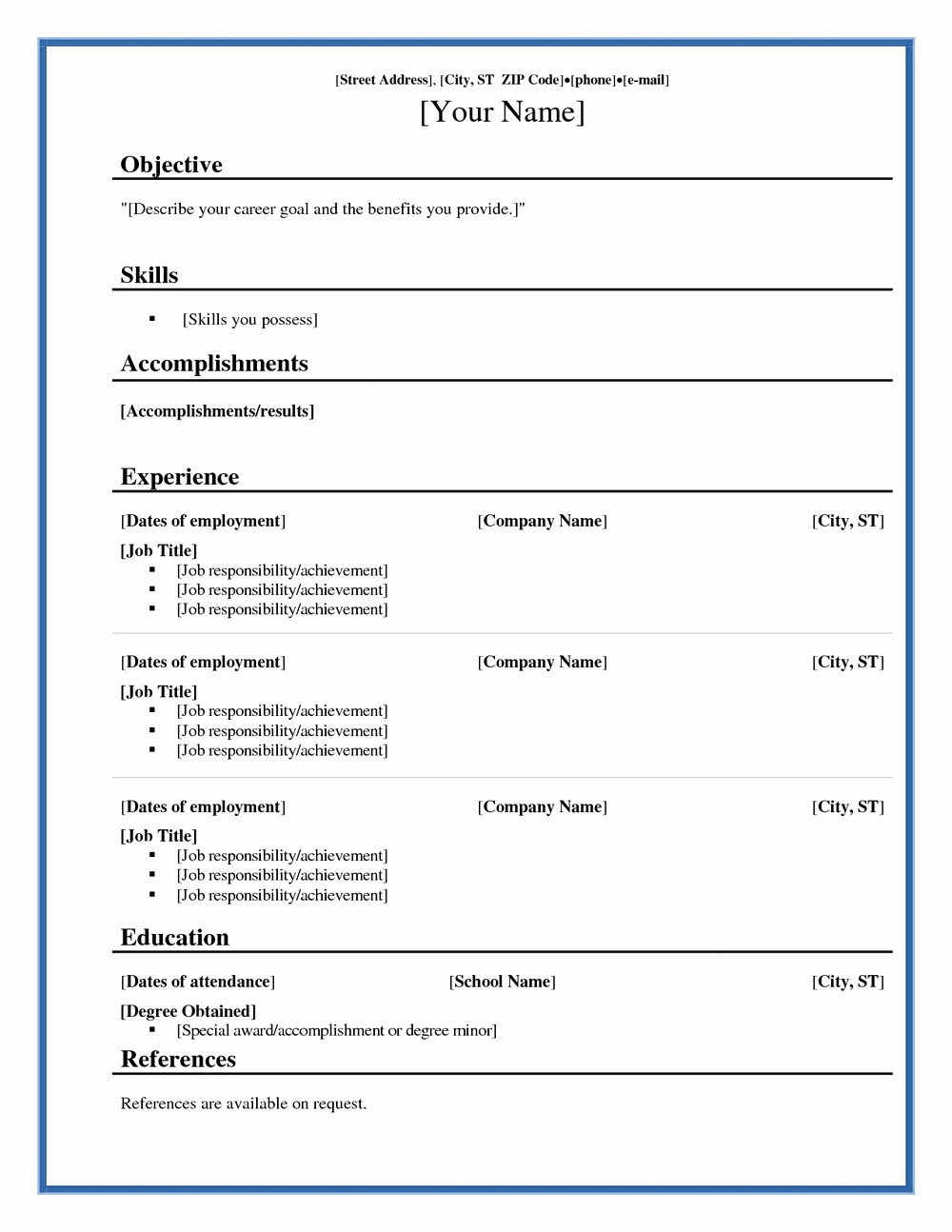Resume format In Microsoft Word Beautiful Word Resume formats English Worksheet Resume Blank Blank