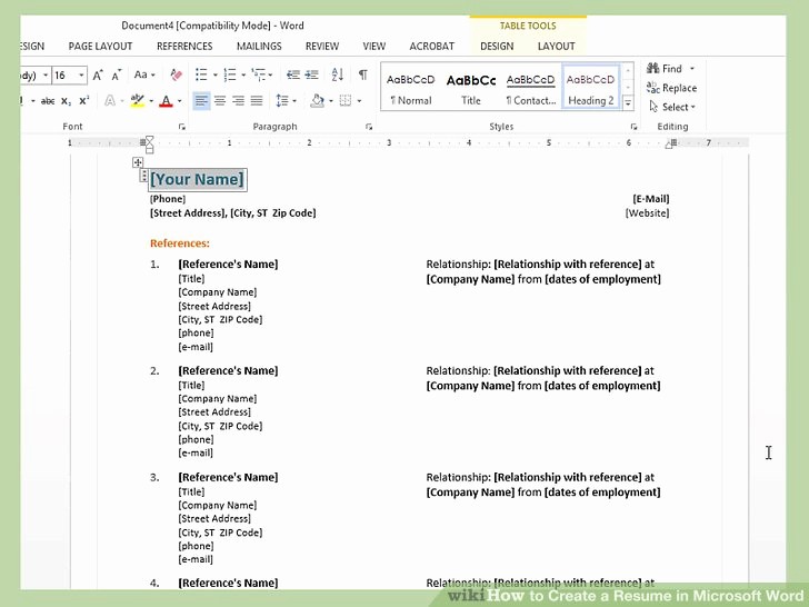 Resume format In Ms Word Unique How to Create A Resume In Microsoft Word with 3 Sample