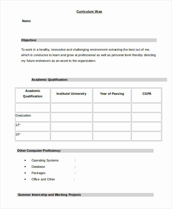 Resume format In Ms Word Unique Resume In Word Template 24 Free Word Pdf Documents