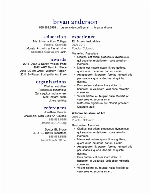 Resume Free Templates to Download Unique 12 Resume Templates for Microsoft Word Free Download