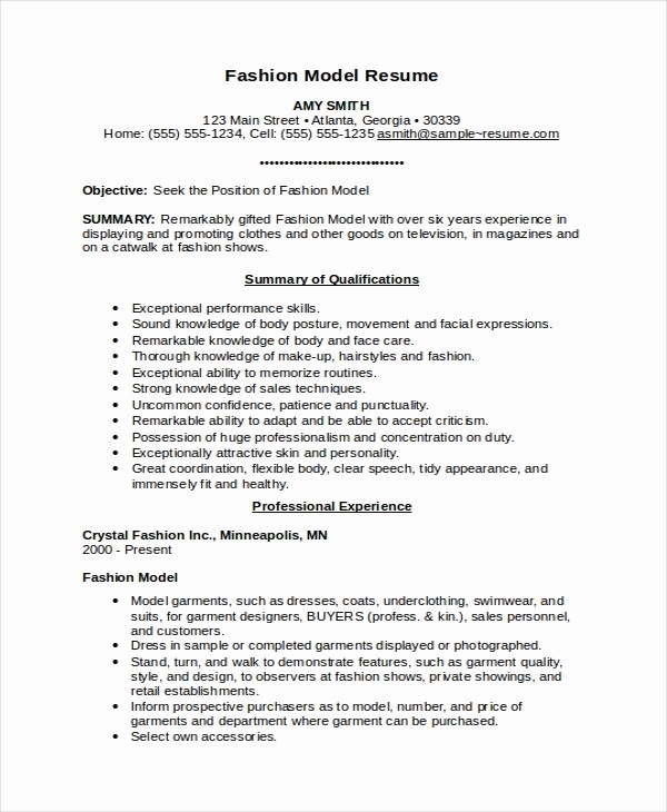 Resume Models In Word format Beautiful Model Resume Template 4 Free Word Document Download