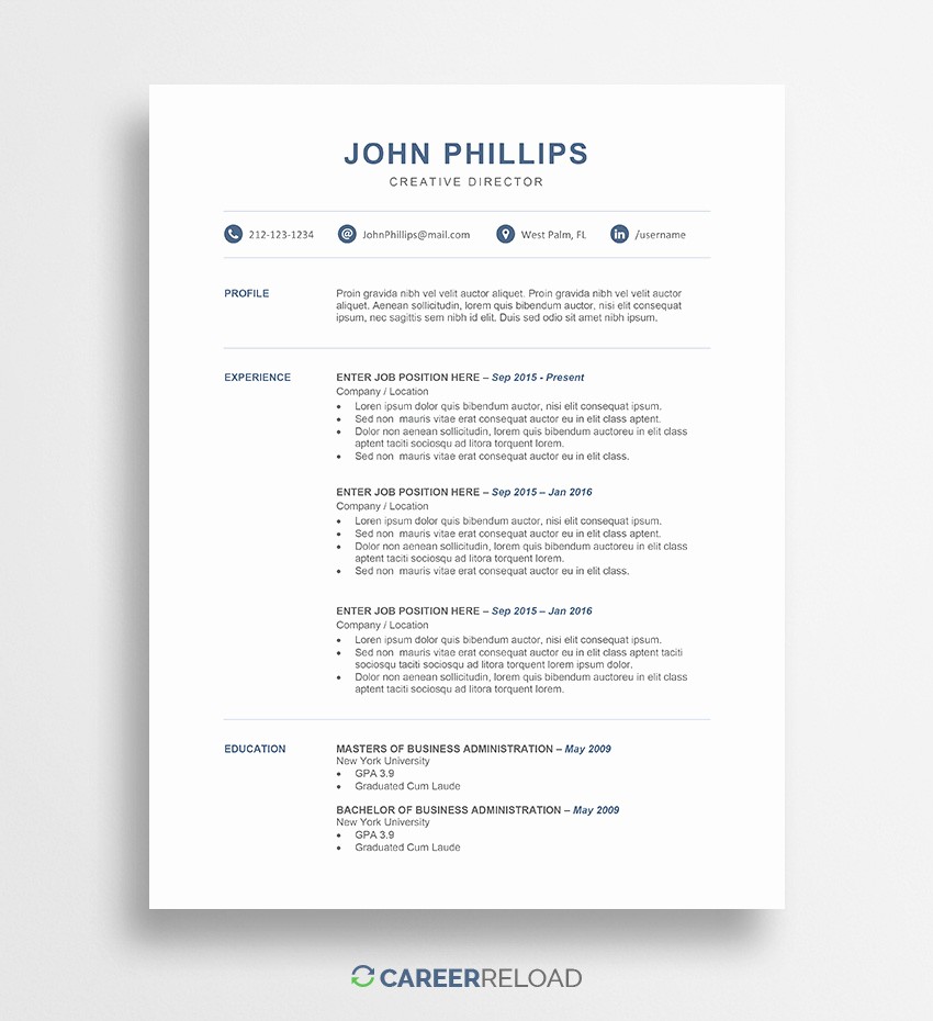Resume Template Download Word Free Best Of Download Free Resume Templates Free Resources for Job