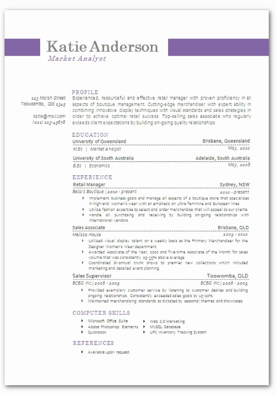 Resume Template for Microsoft Word New Modern Resume Template Latest Information