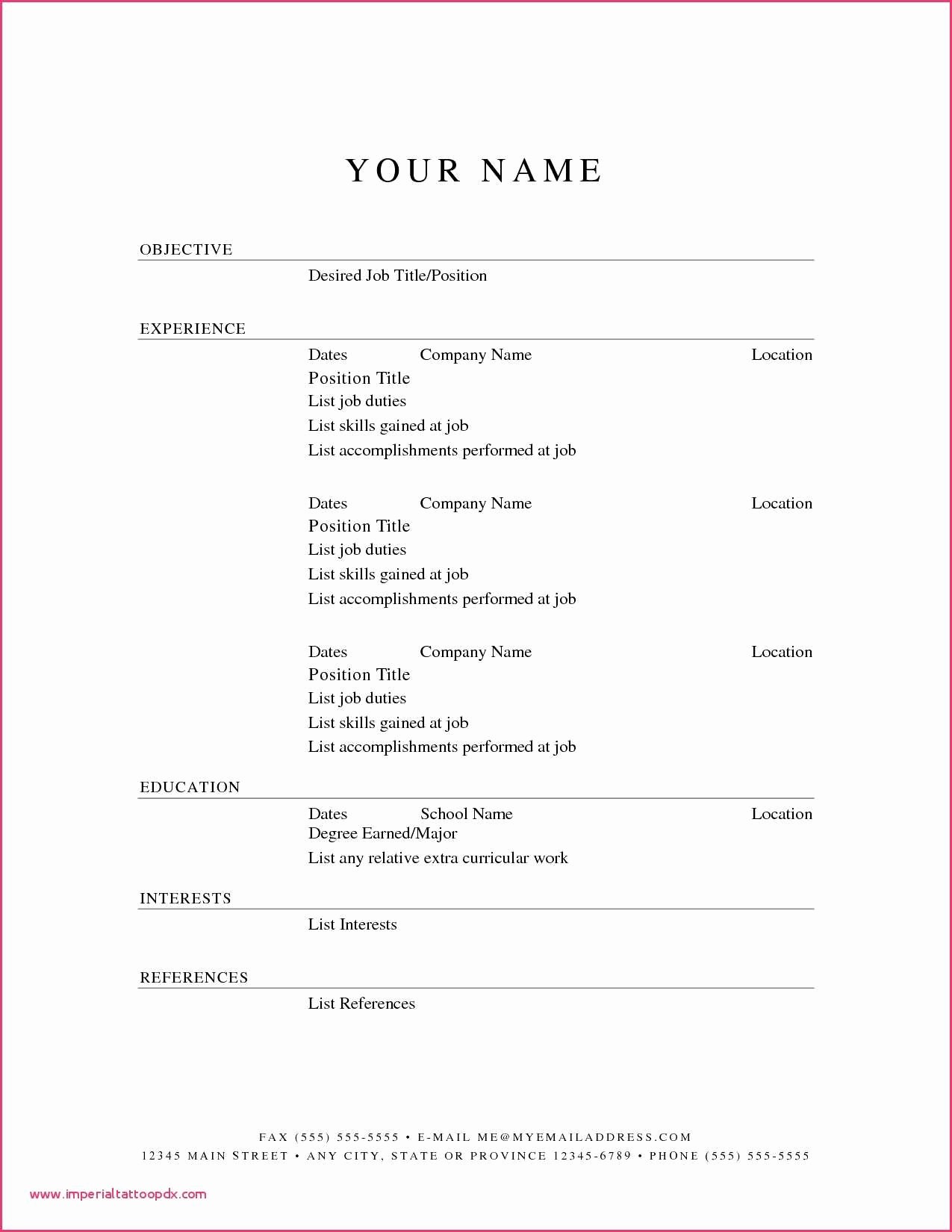 Resume Template Microsoft Word 2007 New 46 Resume Template Download for Microsoft Word 2007