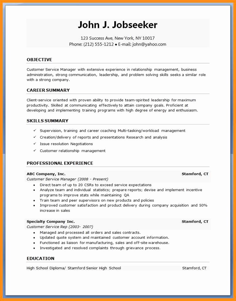 Resume Templates for Word Free Lovely 8 Free Cv Template Microsoft Word