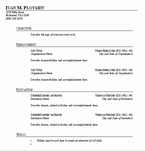 Resumes Fill In the Blanks Luxury Resume