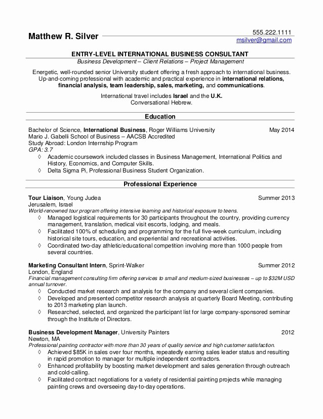 Resumes for Recent College Grads Fresh Resume Samples for College Students and Recent Grads