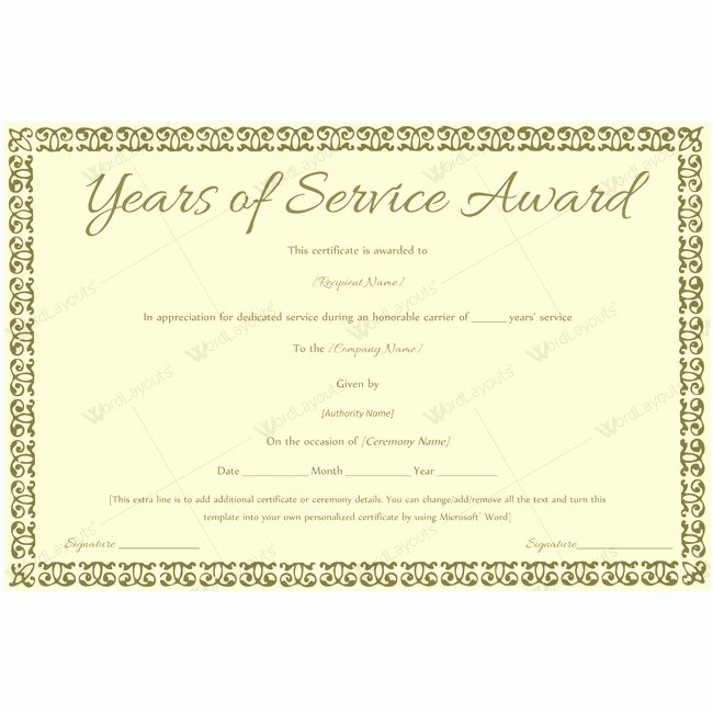 Retirement Certificate Templates for Word Beautiful 89 Elegant Award Certificates for Business and School events