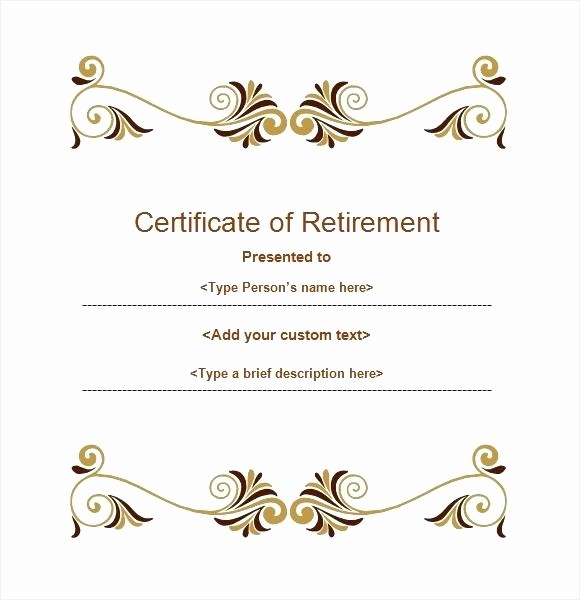 Retirement Certificate Templates for Word Elegant Free Invitation Templates for Word Birthday Party Template