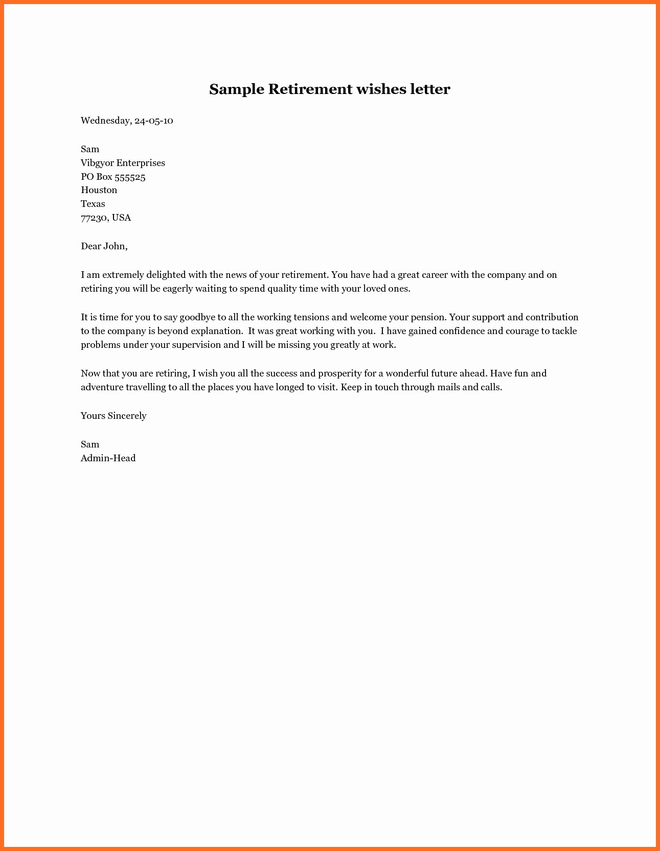 Retirement Letter Of Resignation Sample Awesome Retirement Letter to Employer Template Samples