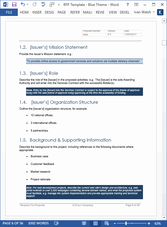 Rfp Response Template Microsoft Word New Request for Proposal Rfp Templates In Ms Word and Excel
