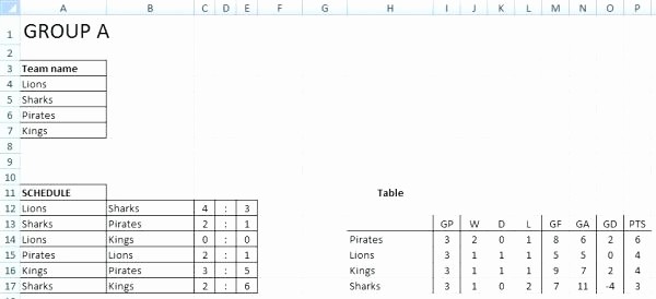 Round Robin tournament Template Excel Lovely 6 Team Round Robin Draw Template Design Ideas