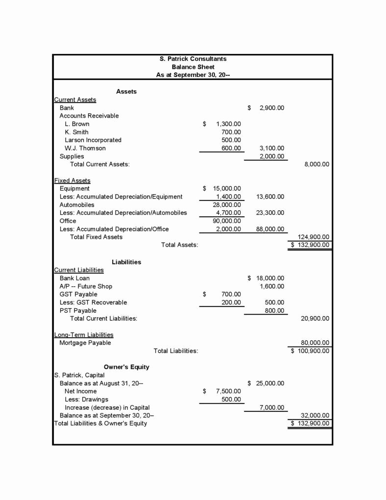 S Corp Balance Sheet Template Fresh 13 Different Types Of Financial Reports