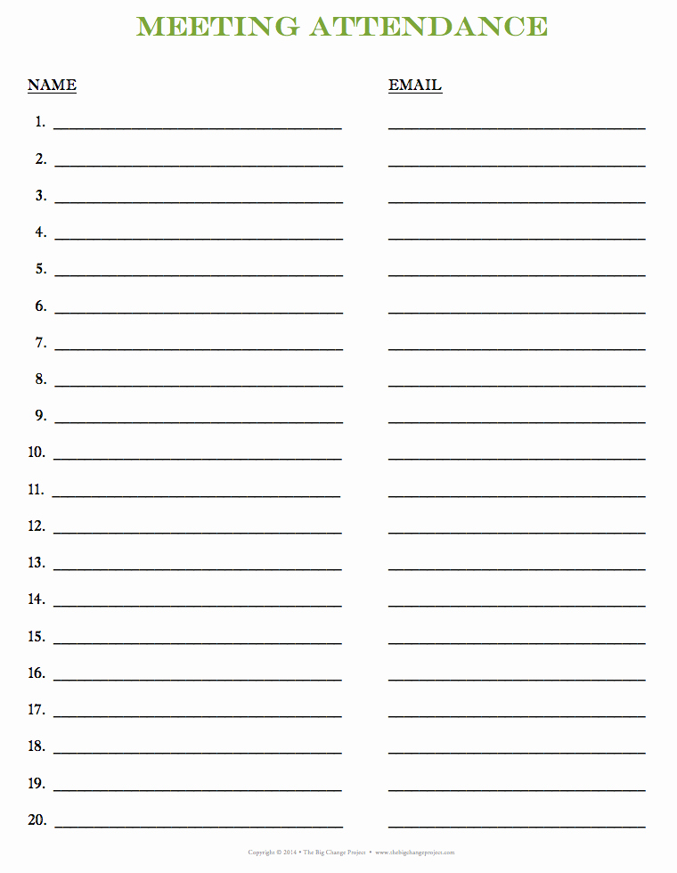 Safety Meeting Sign Off Sheet Fresh Aa Meeting attendance Sheet Template to Pin On