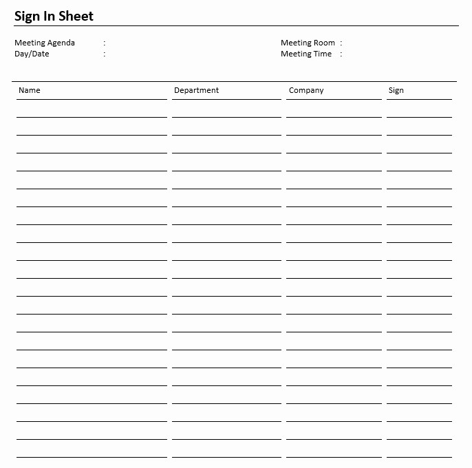 Safety Meeting Sign Off Sheet Inspirational 8 Free Sample Safety Sign In Sheet Templates Printable
