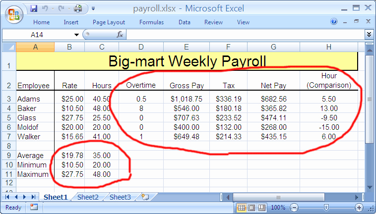 Salary formula In Excel Sheet Inspirational Microsoft Excel 02 Payroll Part 2 How to Use if formula
