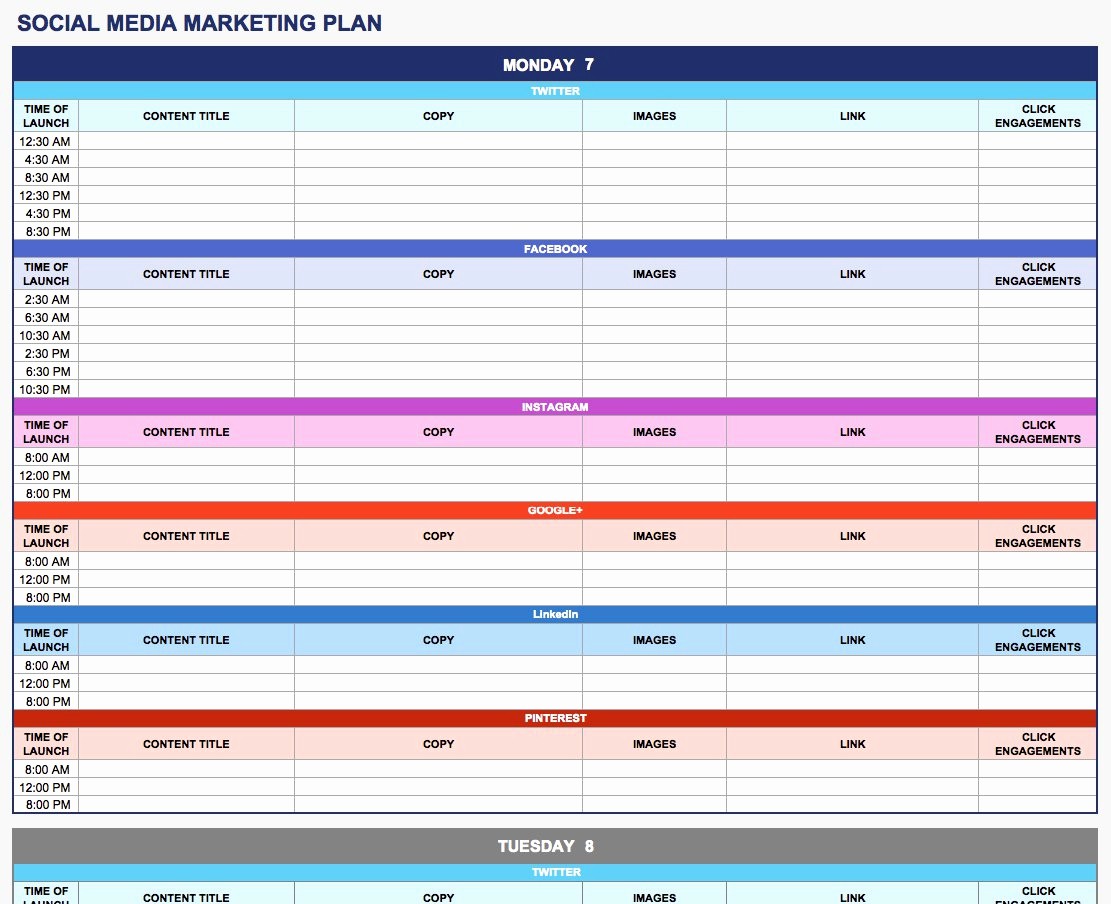 Sales and Marketing Budget Template Inspirational Free Marketing Plan Templates for Excel Smartsheet