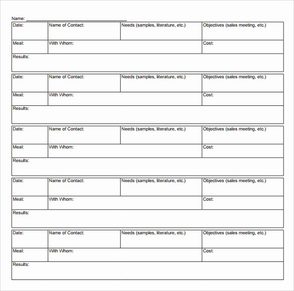 Sales Call Sheet Template Free Awesome Sample Sales Call Report Template 7 Free Documents In