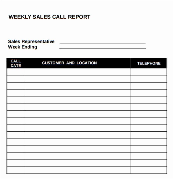 Sales Call Sheet Template Free Beautiful 14 Sales Call Report Samples
