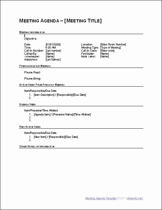 Sales Meeting Agenda Template Word Fresh Download the Business Meeting Agenda Outline format From