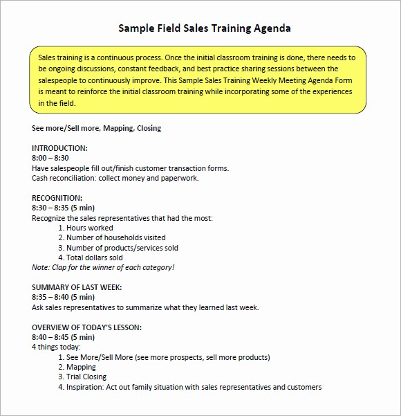 Sales Meeting Agenda Template Word Inspirational 16 Sales Meeting Agenda Templates