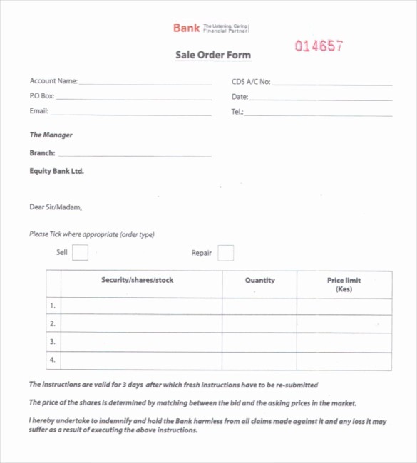 Sales order form Template Free Inspirational 26 Sales order Templates – Free Sample Example format