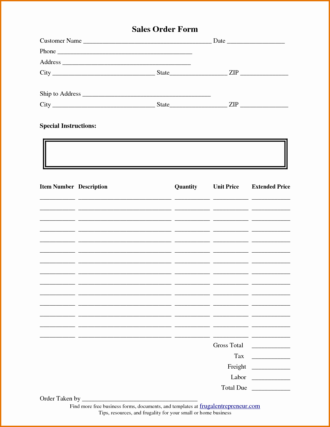 Sales order form Template Free Lovely 8 order form Template Freereference Letters Words