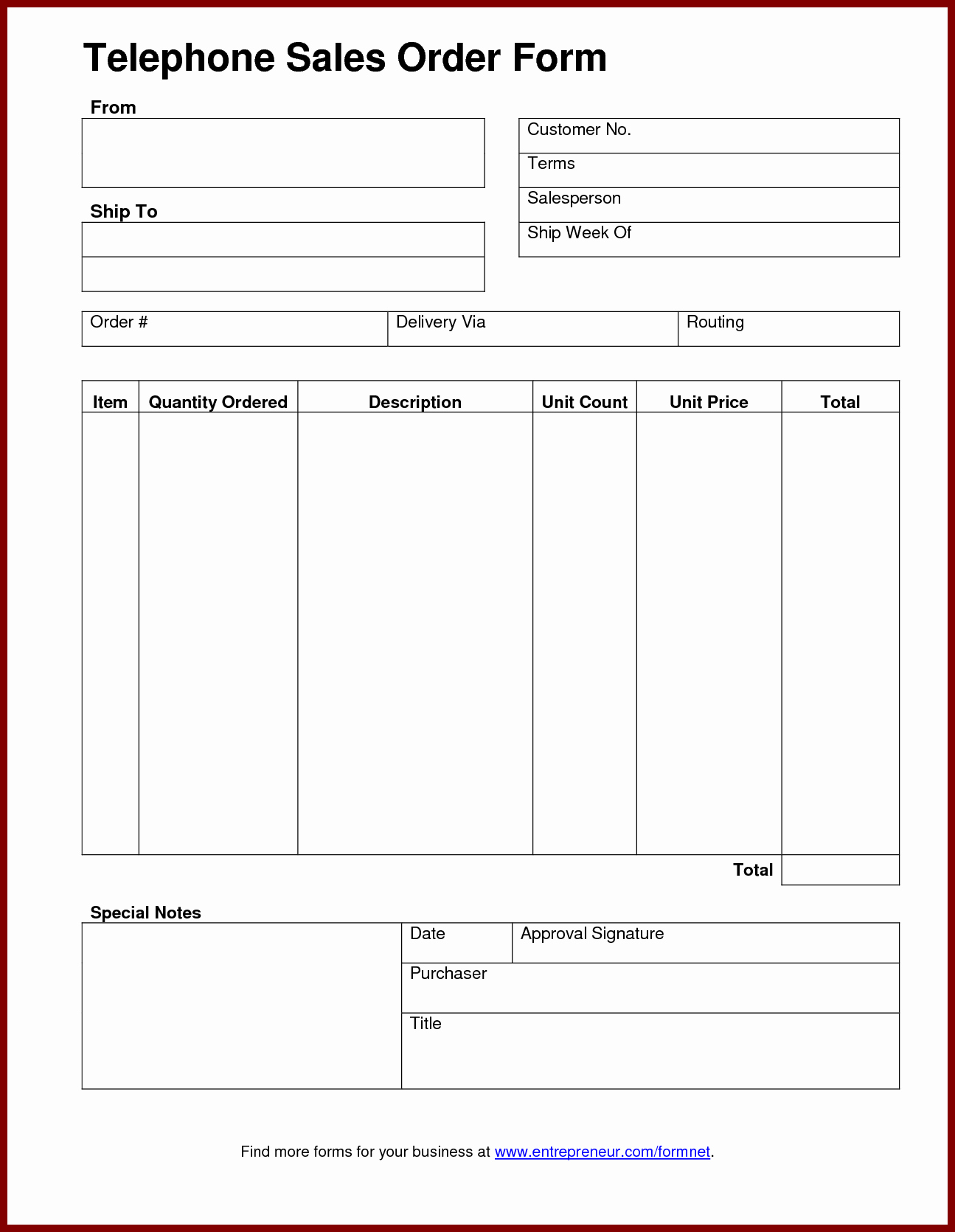 Sales order form Templates Free Fresh Delivery order Template Bamboodownunder