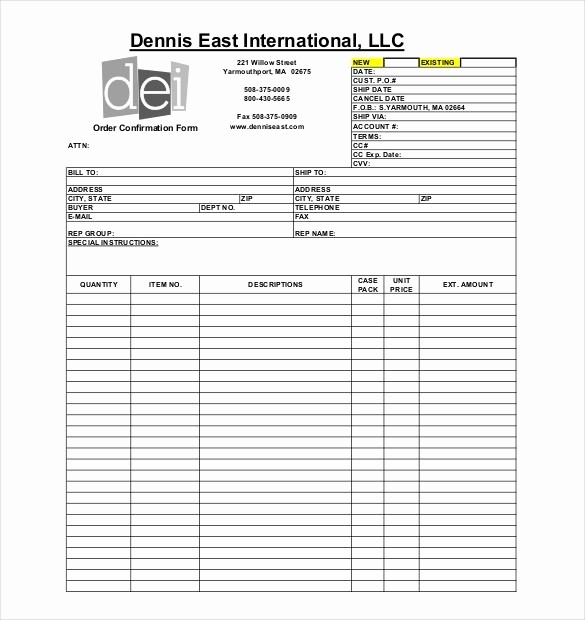 Sales order form Templates Free New order form Template Icebergcoworking