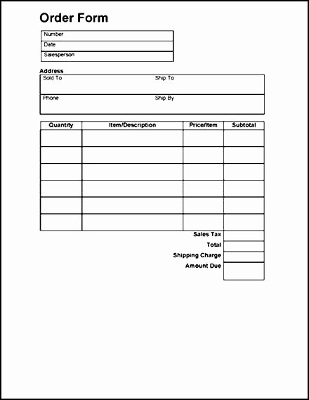 Sales order forms Templates Free Beautiful Effective form Examples for order Templates Clasmed